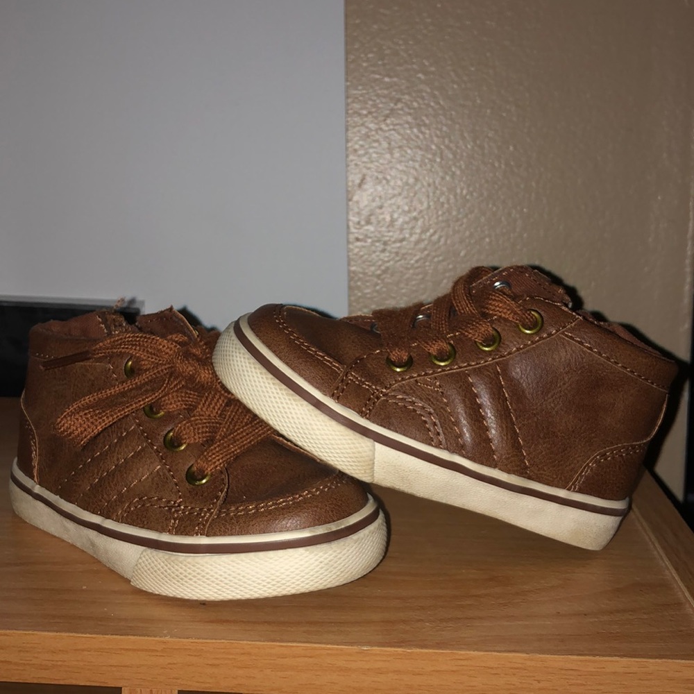 Brown sneakers
